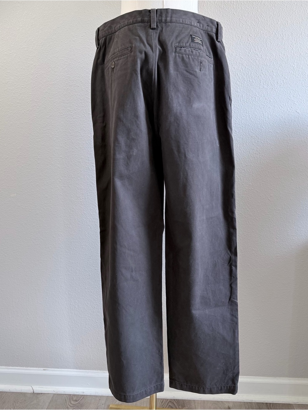 Banana Republic Gavin Chino Straight Fit Pants Mens 33x32 Sharp Grey Classic - Picture 3 of 9